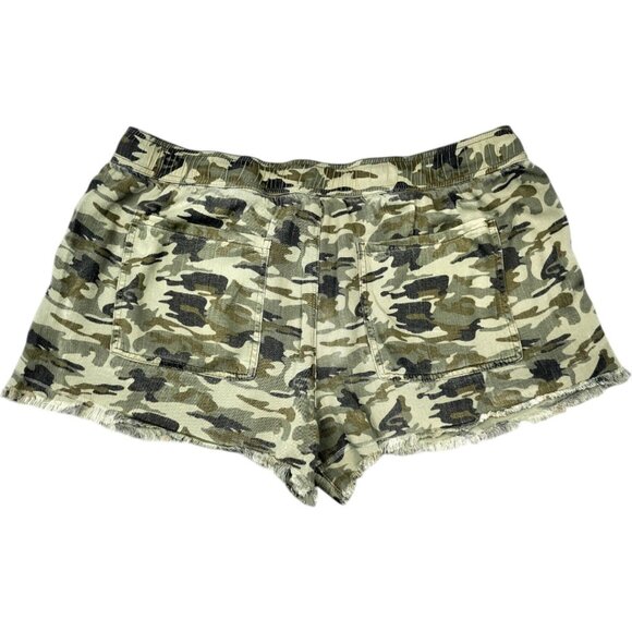 Womens XL Camo Drawstring Pull-On Booty Shorts Lightweight Adjustable Drawstring - Picture 3 of 12